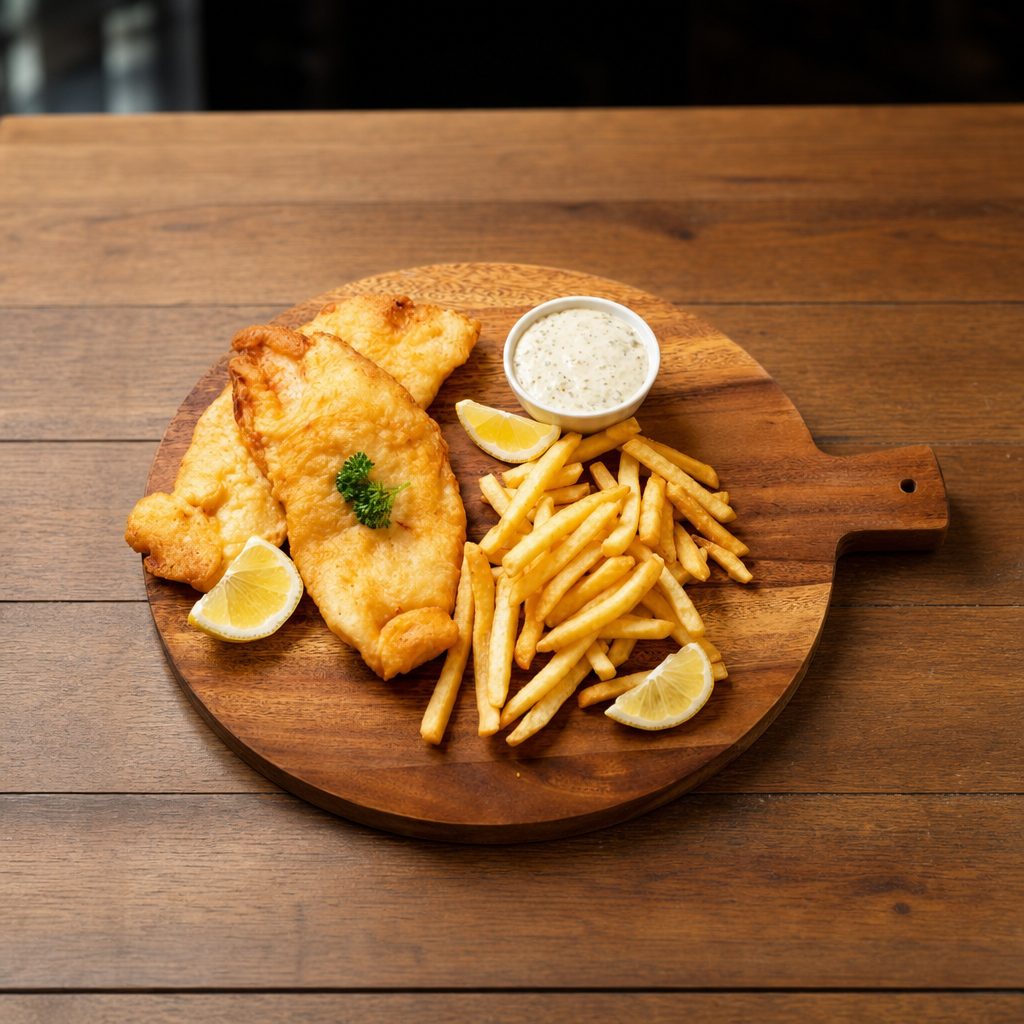 FISH & CHIPS.