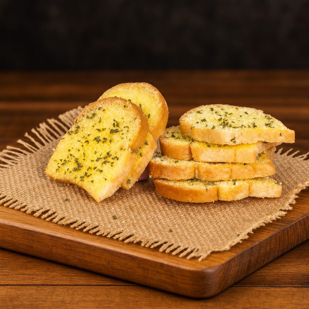 CHEESY GARLIC BREAD.