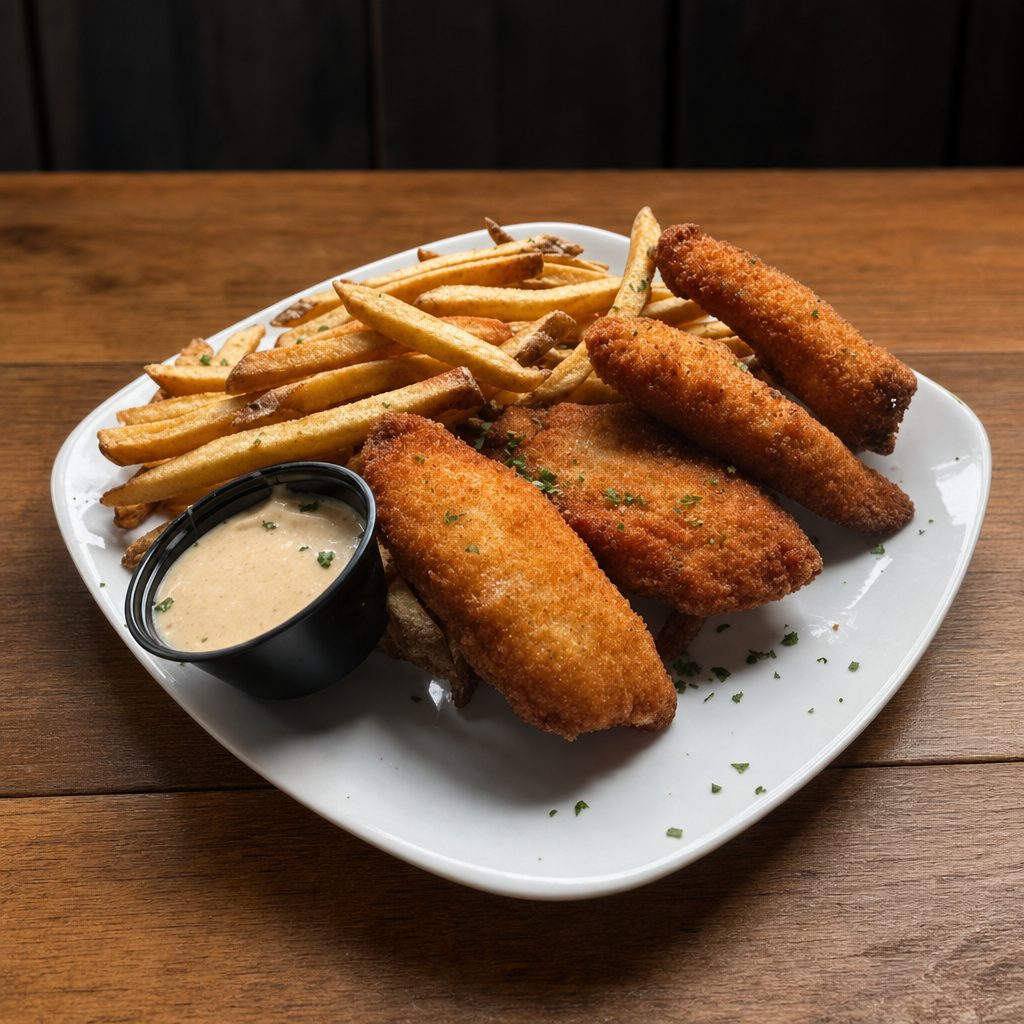 CHICKEN FINGERS & FRIES.