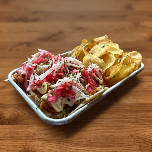 CODFISH TACOS.
