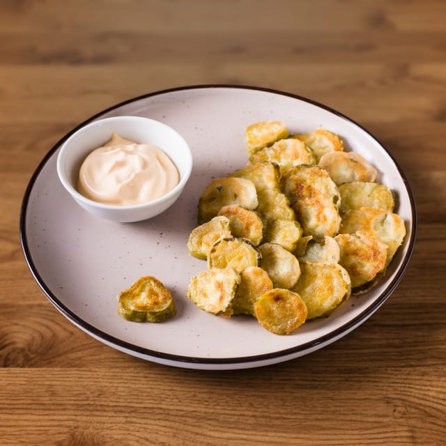 SPICY FRIED PICKLES.