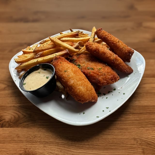 CHICKEN FINGERS & FRIES.